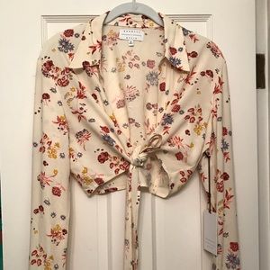 Floral Crop wrap/tie top